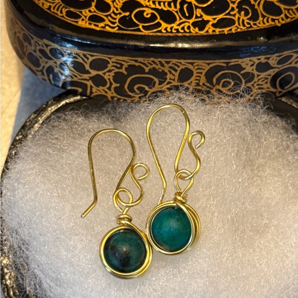 Elegant Malachite Earrings